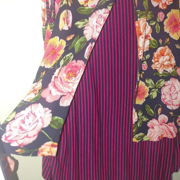 Bobeau Women's Floral Sleeveless Top Size 3X Hi-Lo Blouse Light Weight - Picture 4 of 11